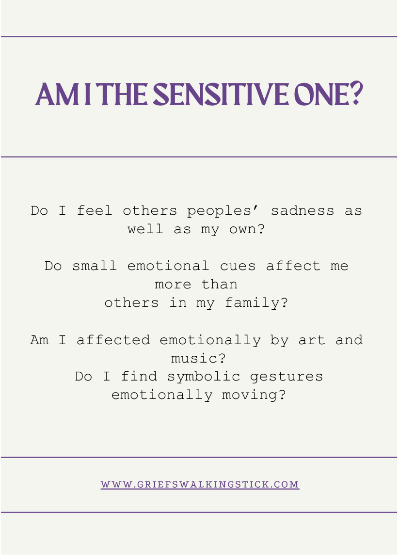 The Sensitive One card - Back